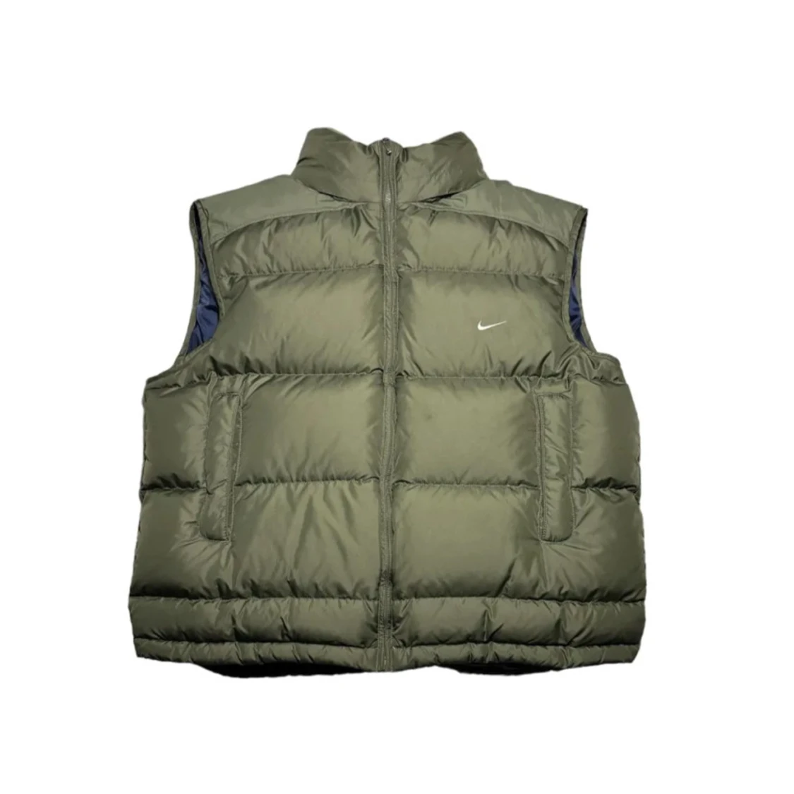 Vintage grön Nike puff jacka 167cm lång
