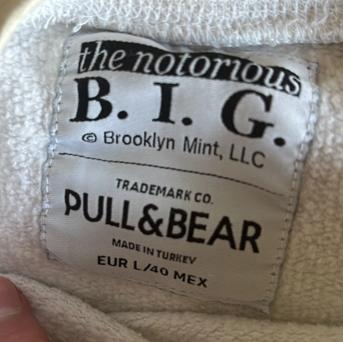 Vitt Kofta Biggie Smalls Tryck - 91