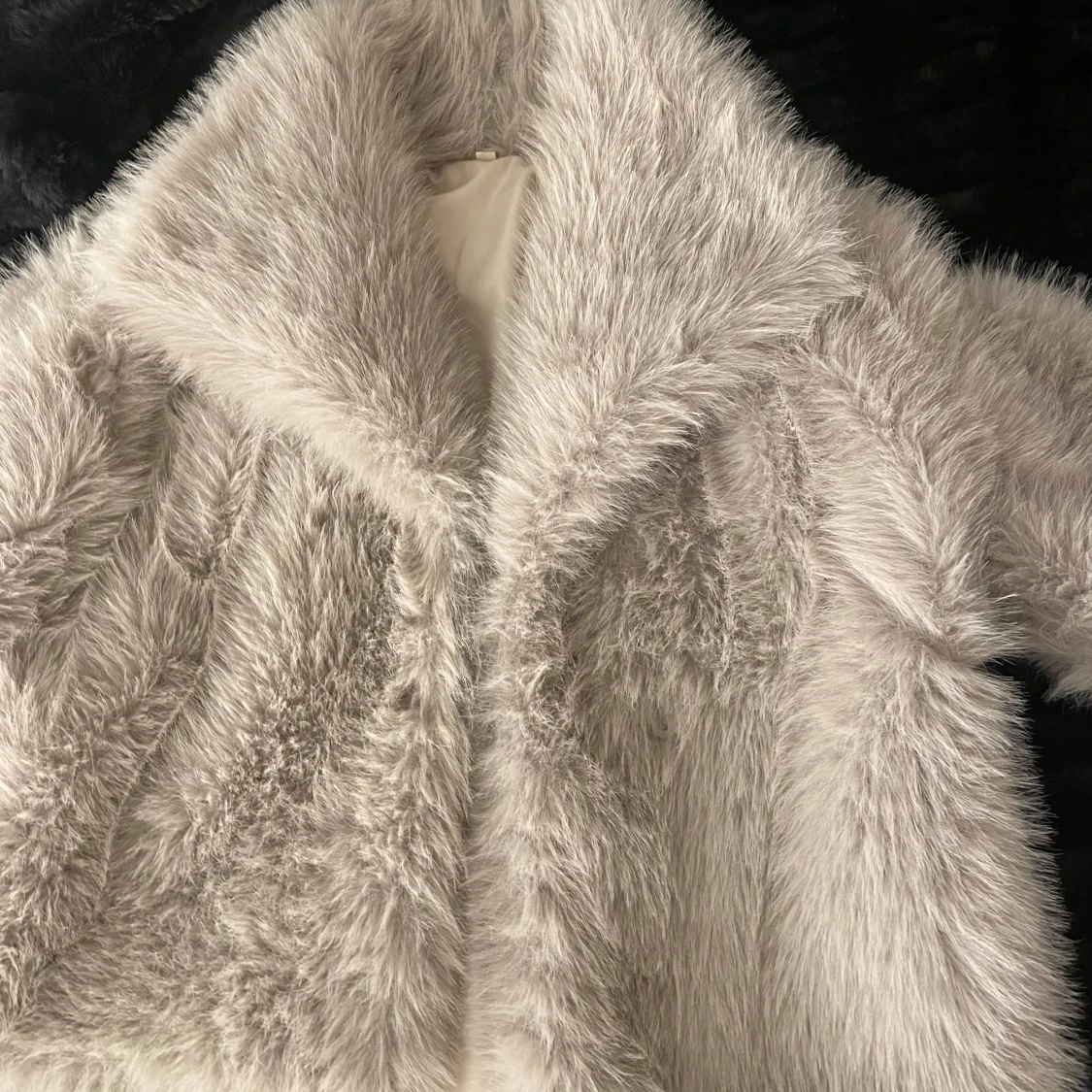 Beige pälsjacka - 92