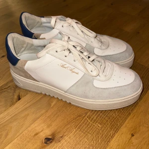 Axel Arigato Orbit | 44,5 - Snygga sneakers från Axel Arigato i vitt och beige med blå detaljer. Skorna har en stilren design med snörning och en bekväm sula. Perfekta för en trendig look. mycket bra skick, nypris 2700kr