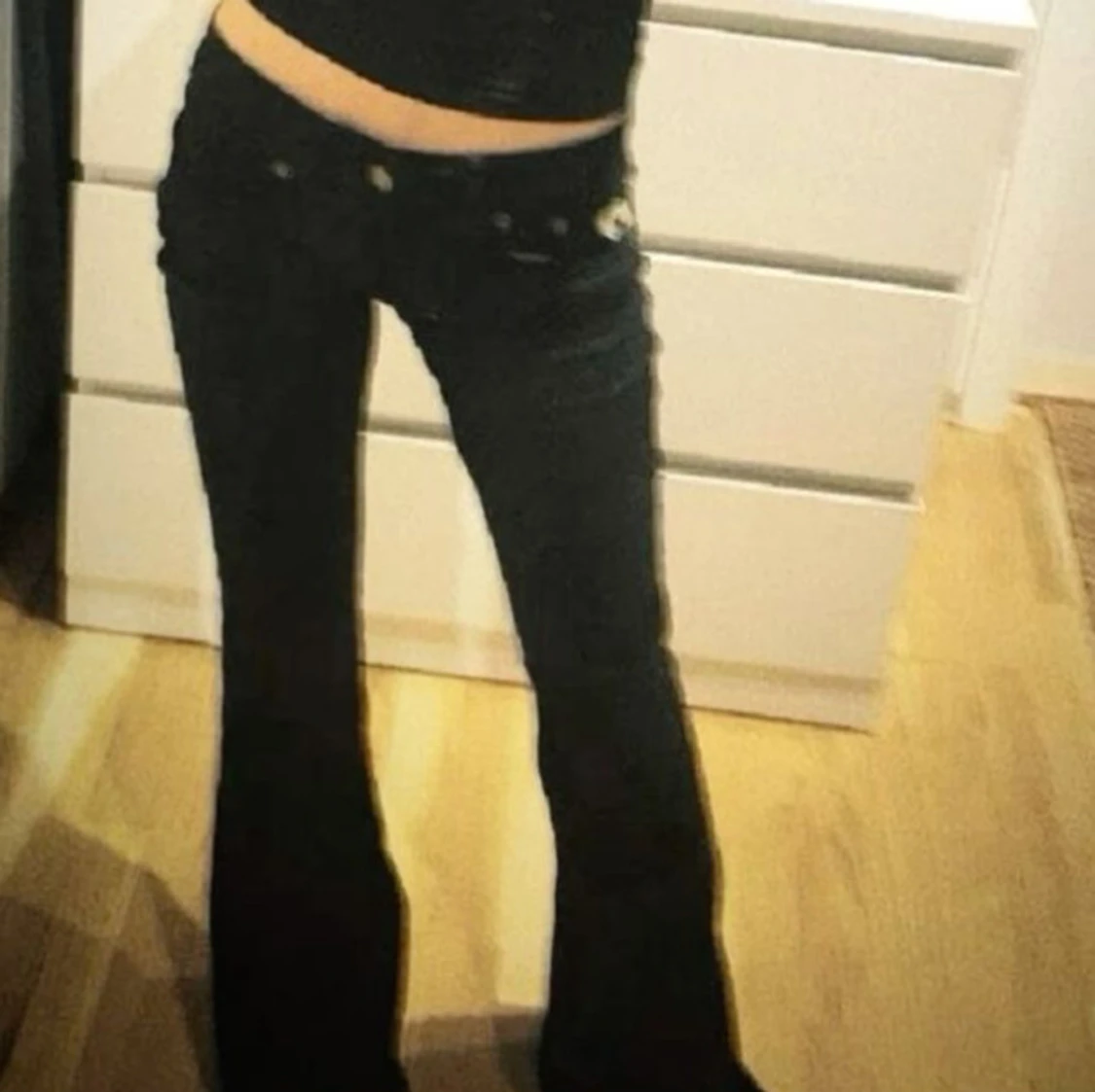 Svarta bootcut jeans - 91