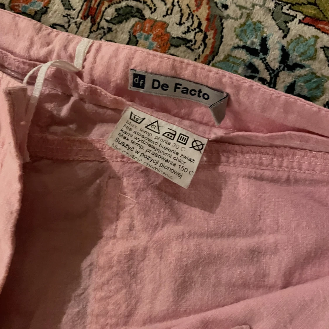 Ljus rosa linnebyxor från De Facto - 92