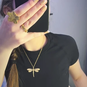 Trollslända halsband  - Säljer justerbara smycken i rostfritt stål , alla är helt nya. Stora ringar 99kr st. Små ringar 89kr st. Halsband 99kr st. Armband 89kr st. Örhängen 99kr. Vid köp av fler saker får du rabatt ❤️ skriv till mig innan du köper för att vara säker på att smycket inte är sålt!😀