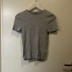 Grå t-shirt från Bik Bok - Säljer en grå t-shirt från Bik Bok. Perfekt basplagg med korta ärmar och rund halsringning. Passar till alla tillfällen och är lätt att matcha med andra plagg.