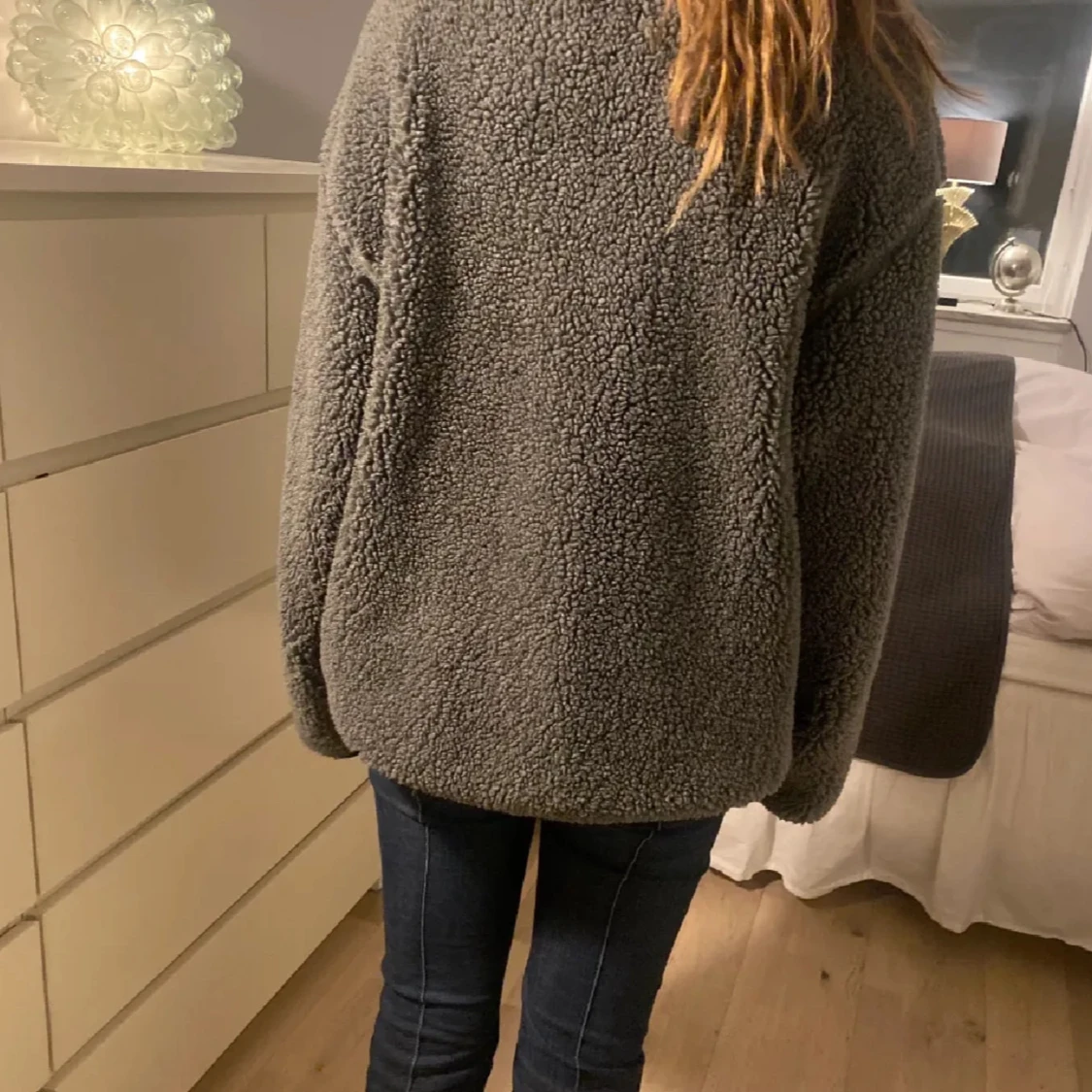 Grå teddyjacka - 90