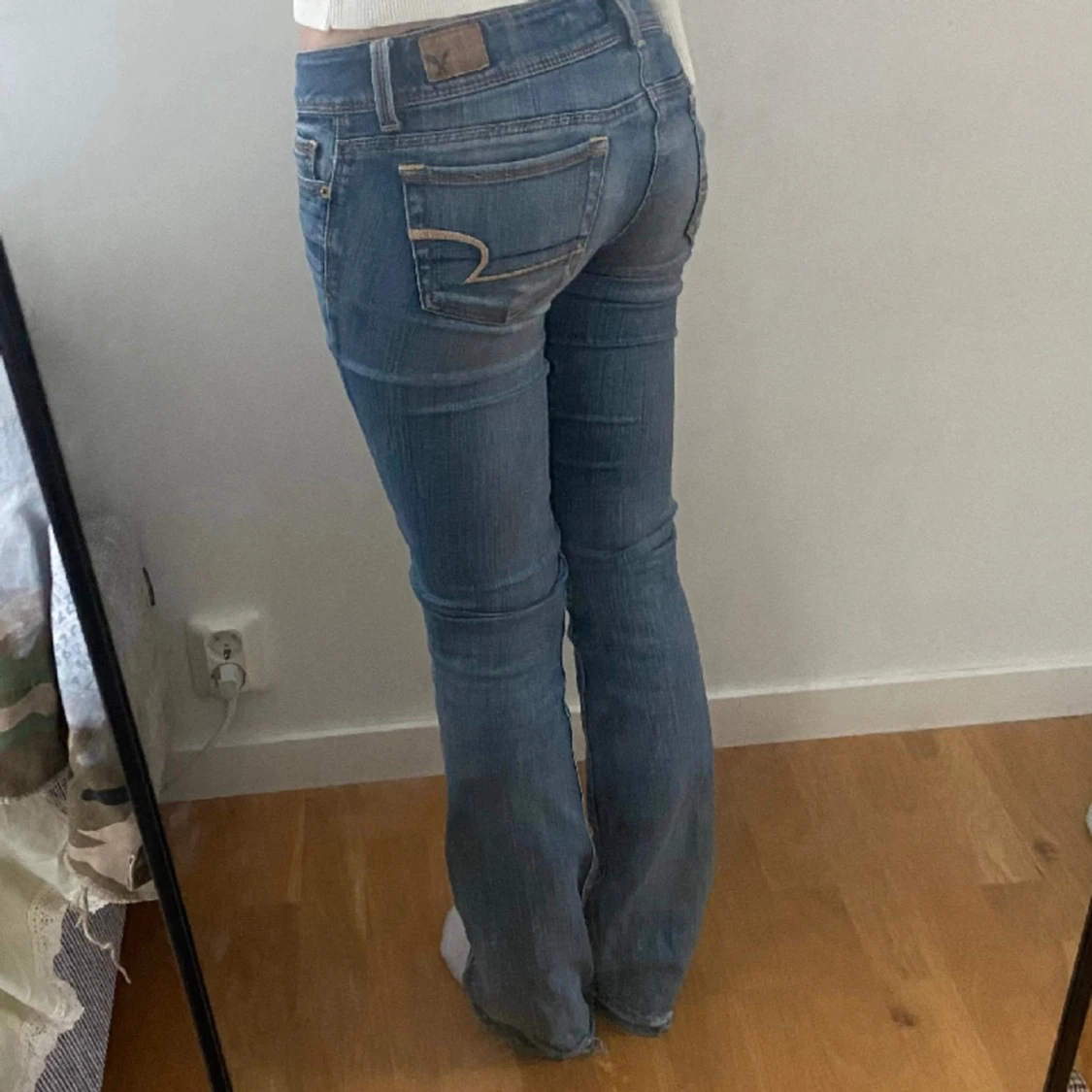 Låg midjade bootcut jeans  - 91