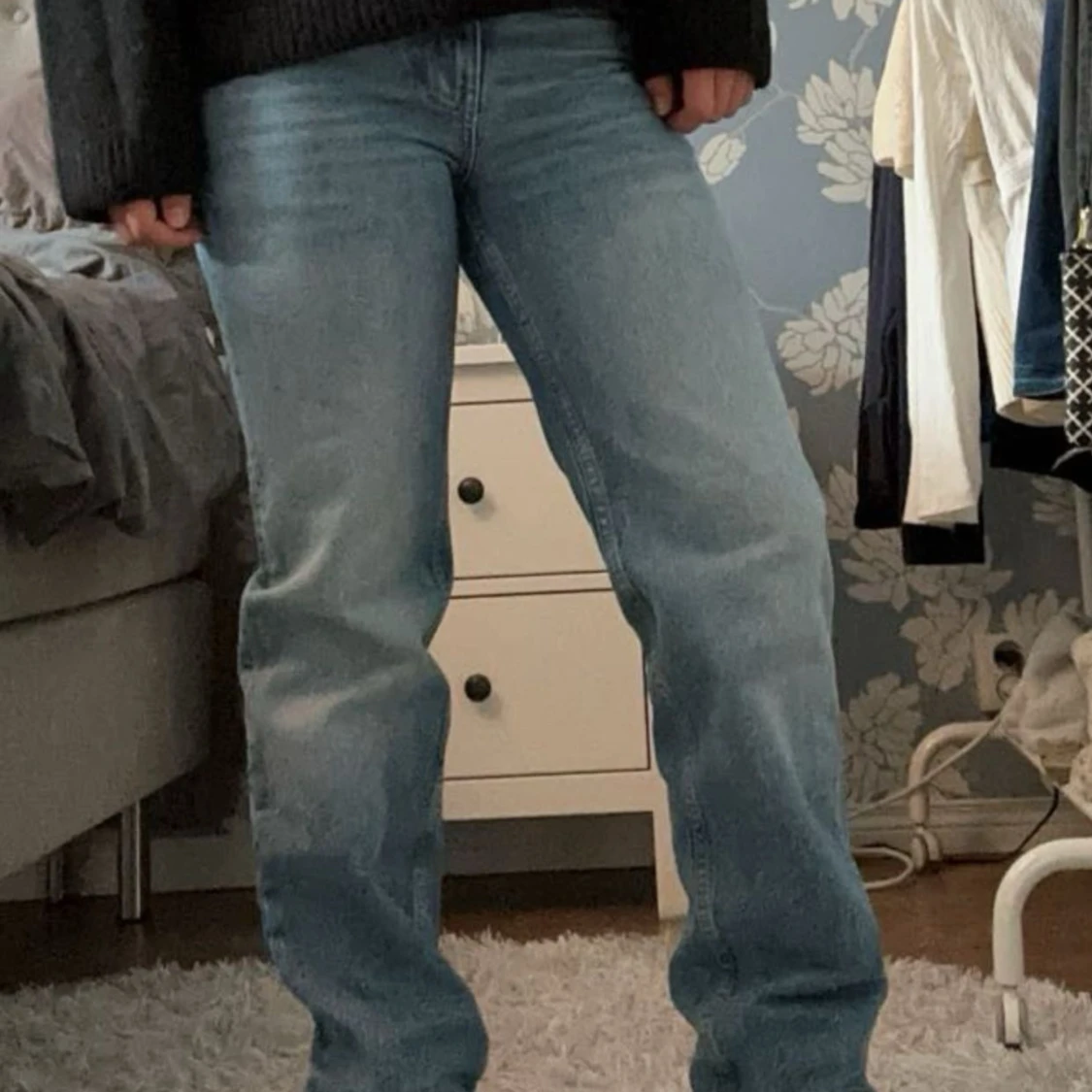Lågmidjade raka jeans