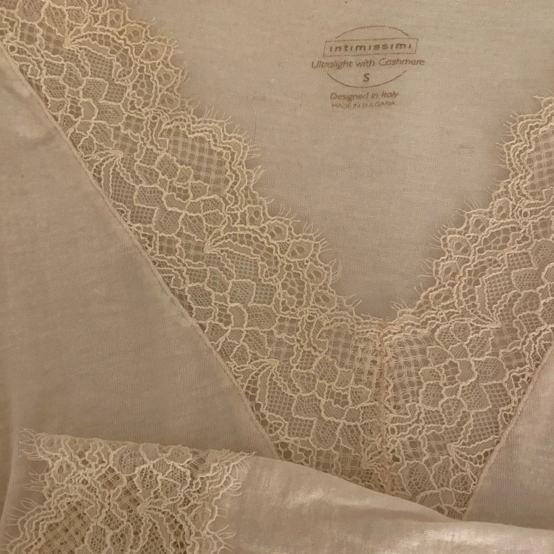 Beige/Vit långärmad topp från Intimissimi - 2