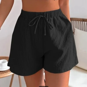 Svarta shorts med knytband - Snygga svarta shorts perfekta till sommaren, storlek XS men passar även S💓