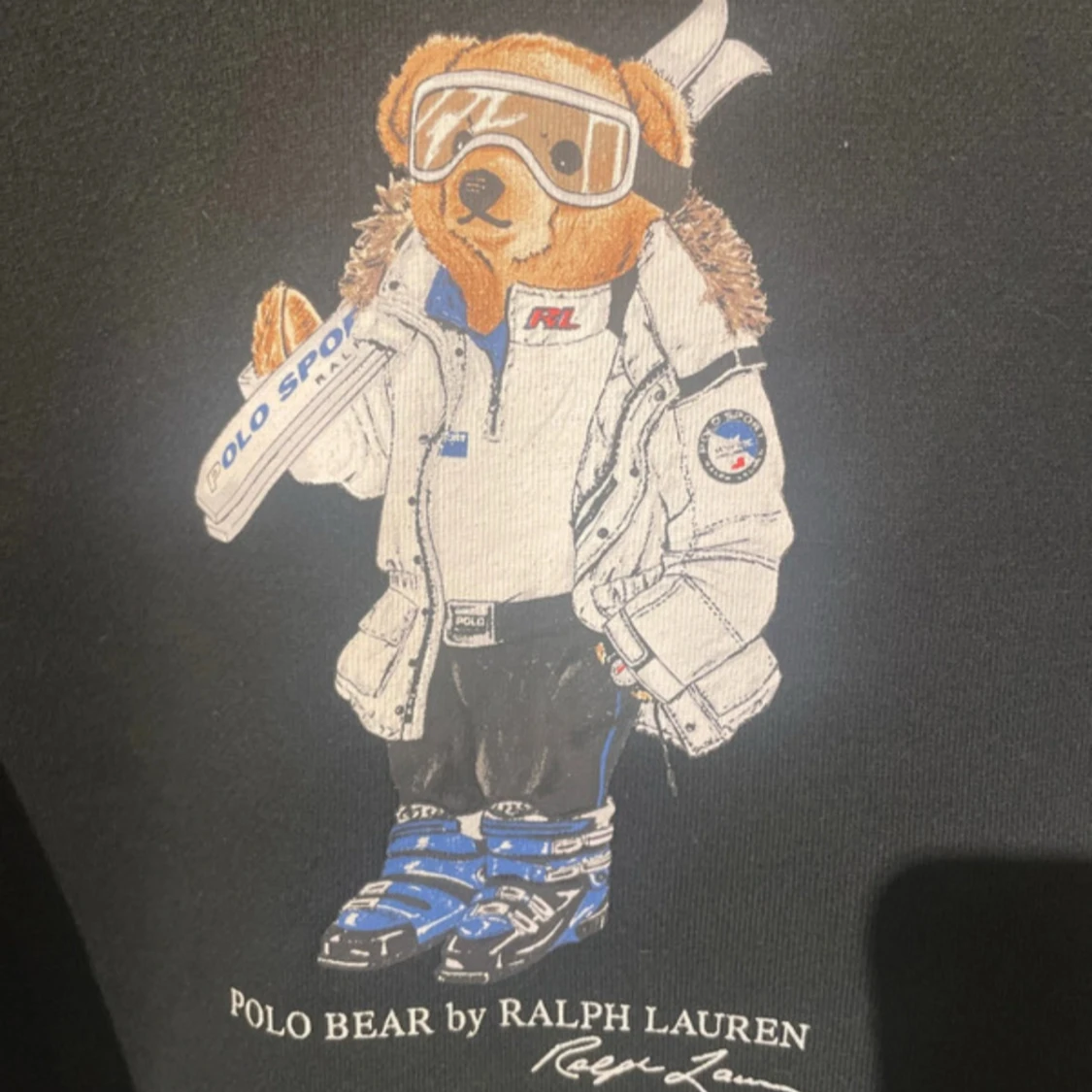 Svart hoodie från Ralph Lauren med Polo Bear Bear - 90