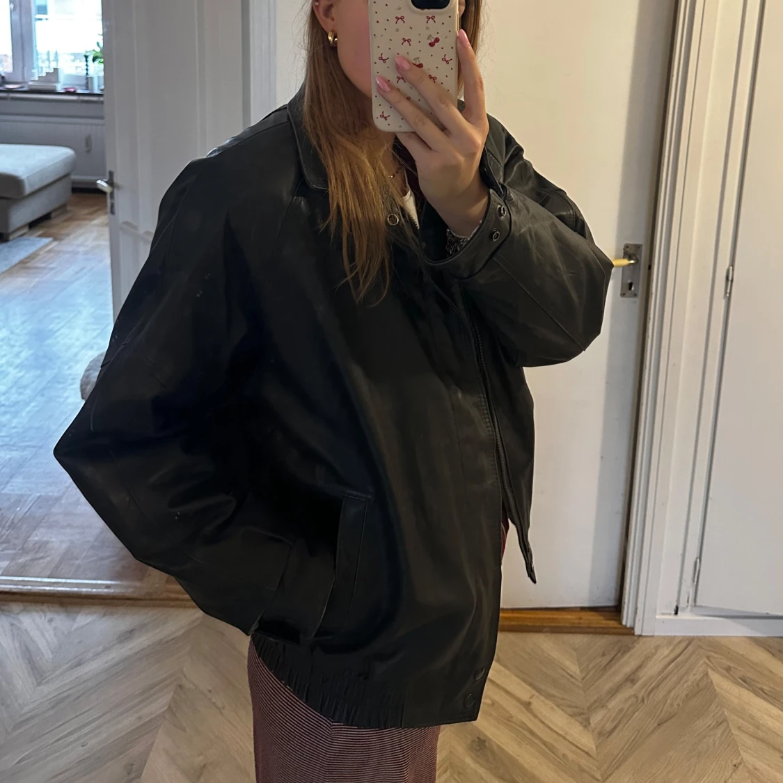 Svart skinnjacka från Manio Delfino - 93