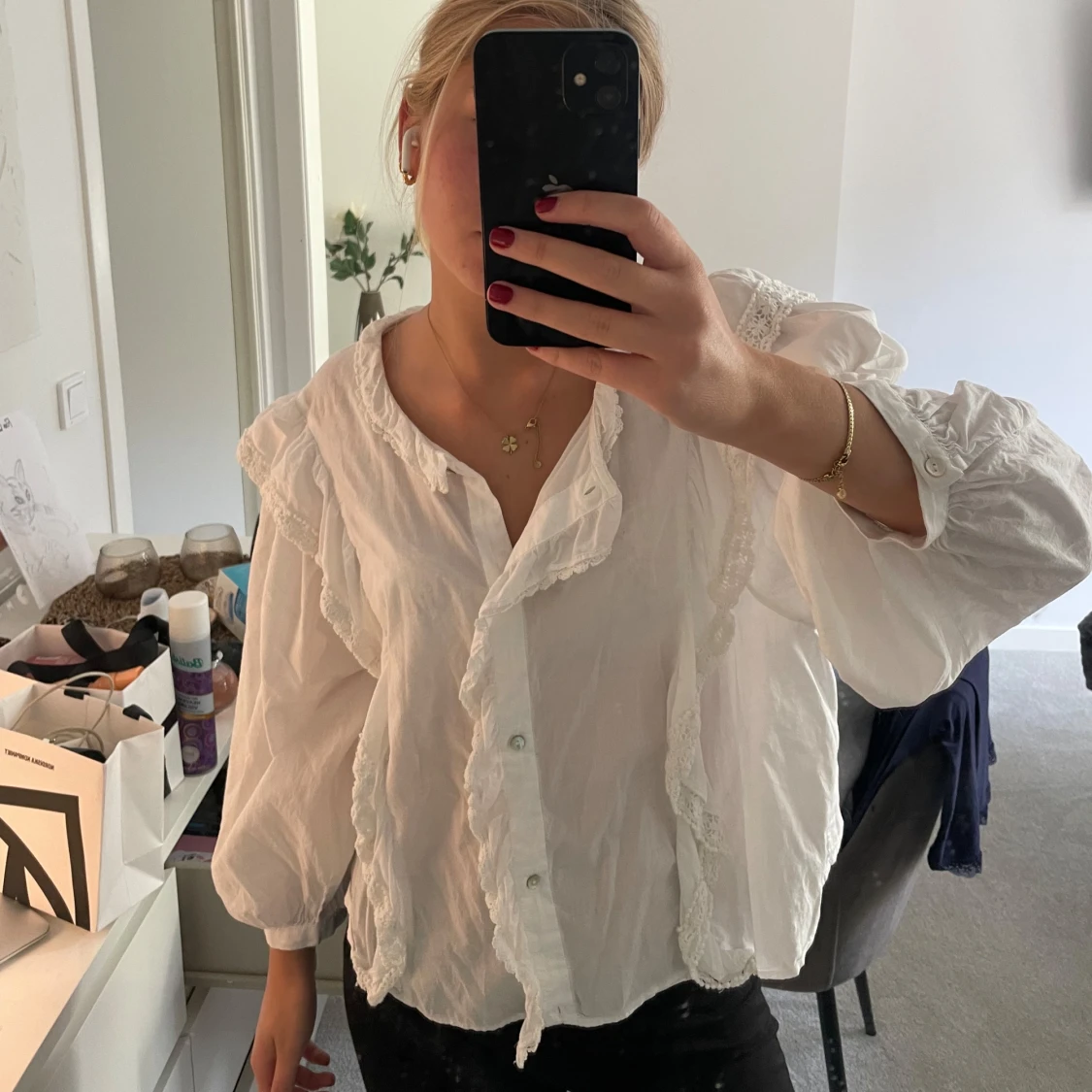 Vit volang blus  - 90