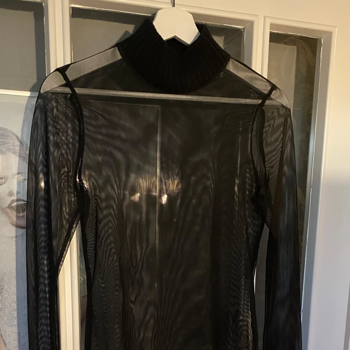 Svart transparent polotopp - 90