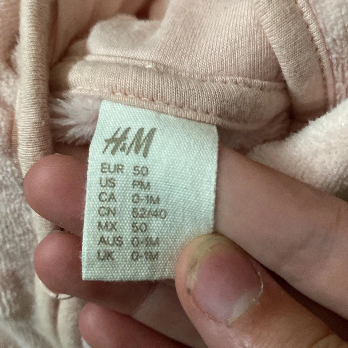 Rosa fleecejacka med huva och öron - 93