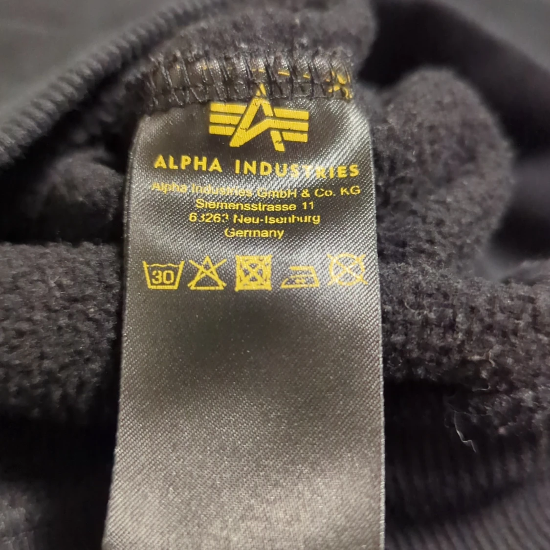 Svart alpha industries tjocktröja/sweatshirt - 92