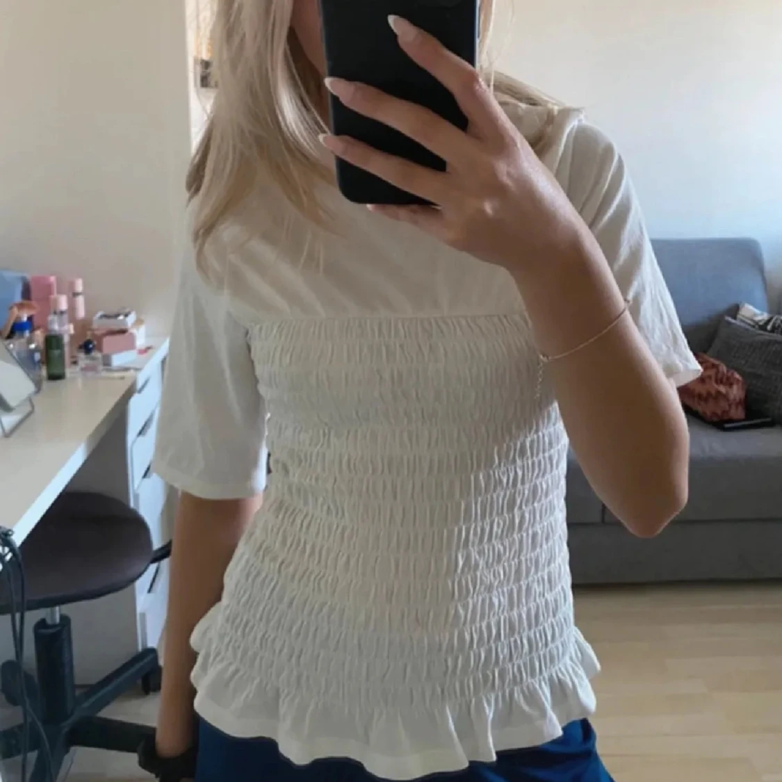 Smockad topp från hm