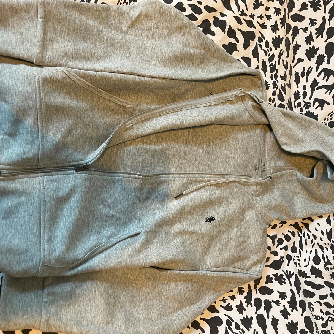 Ralph Lauren Zip Hoodie Grå - Strl S - 90