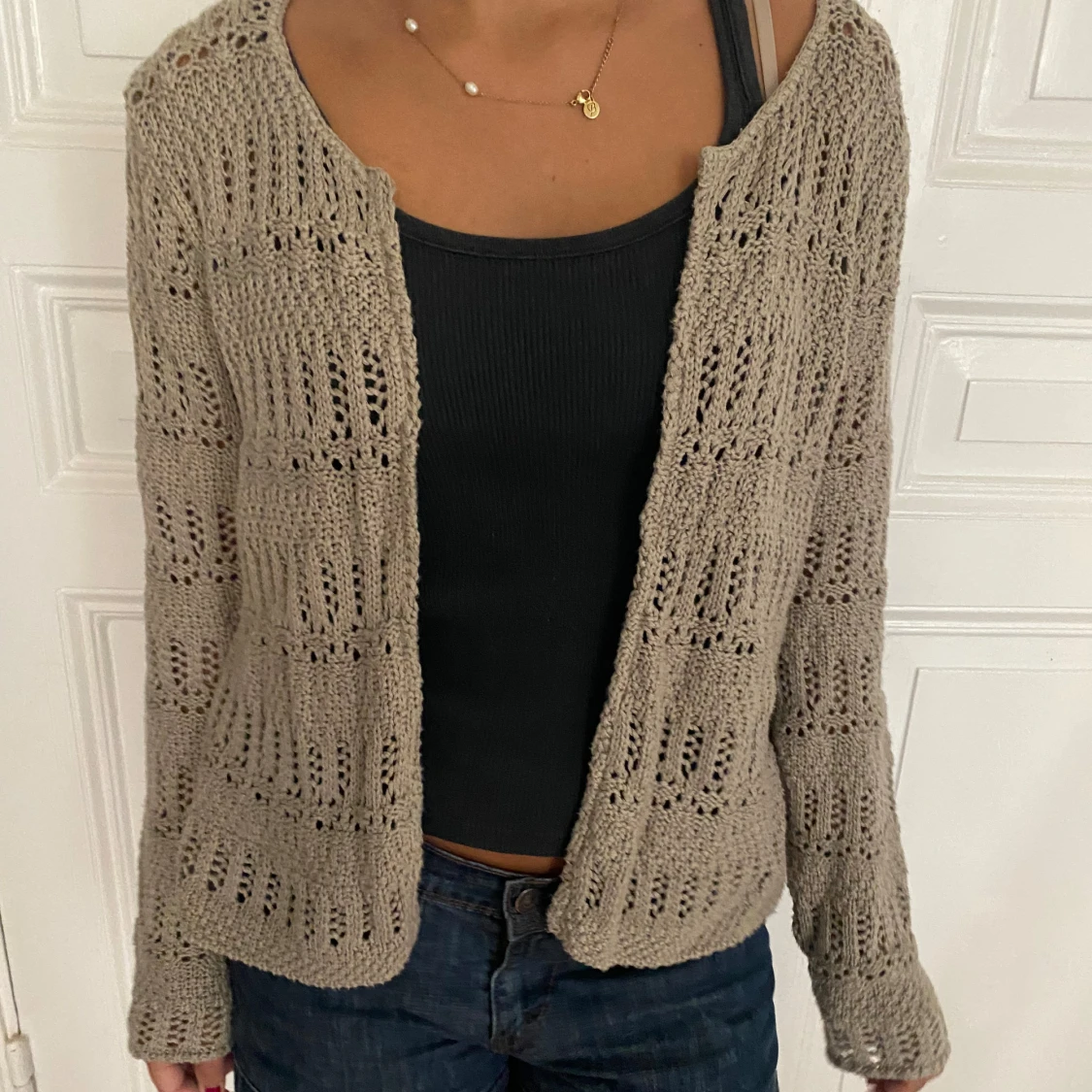 Stickad/virkad kofta - 90