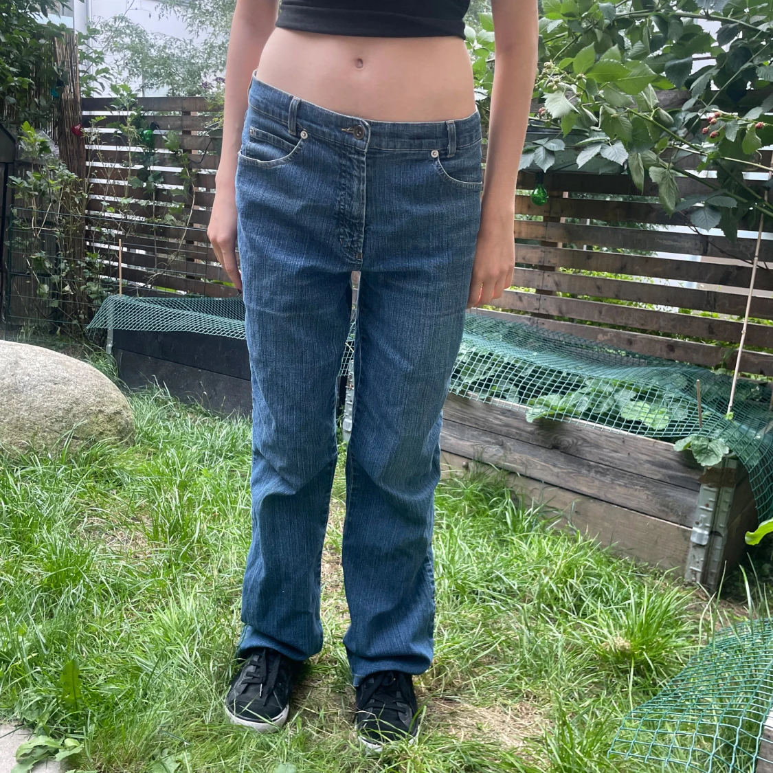 Blå jeans med rak passform - 91