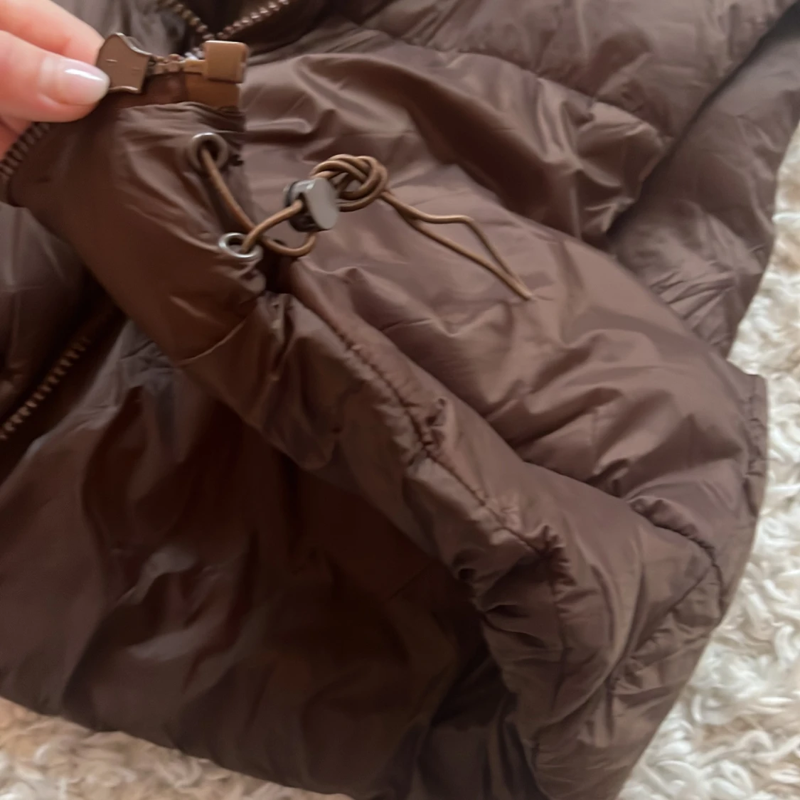 Brun dunväst med dragkedja - 3