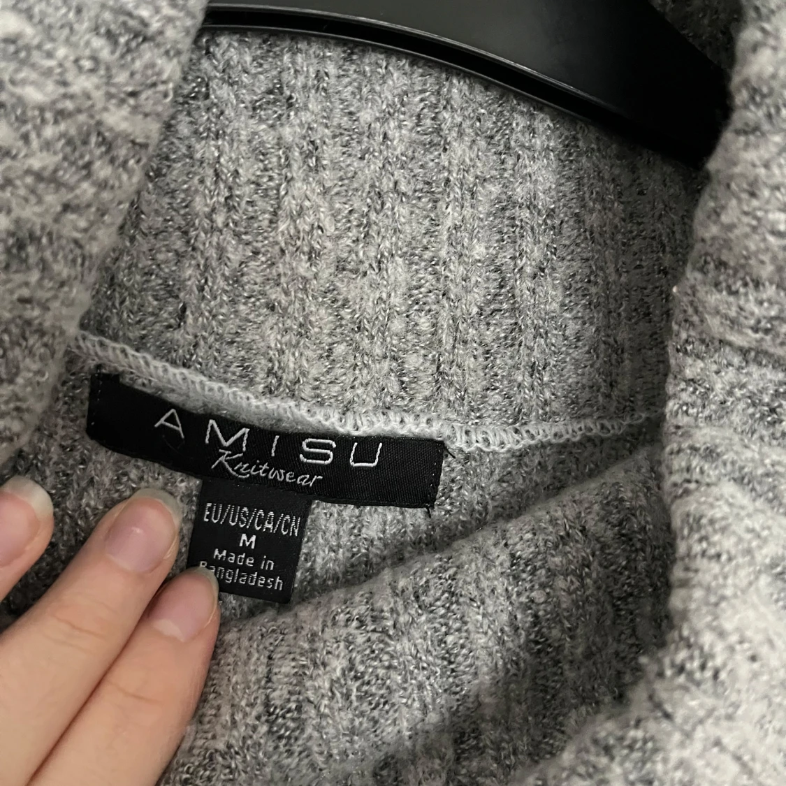 Grå stickad polotröja från New Yorker  - 2