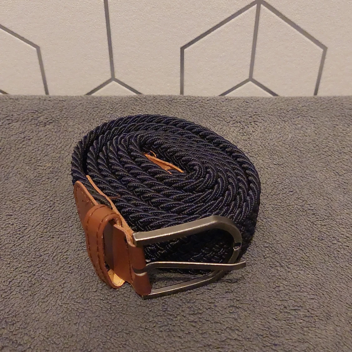Flätat Bälte I Mörkblå