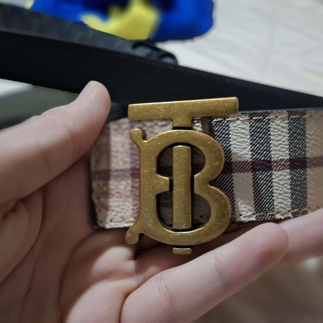 Rutig bälte från Burberry - 1