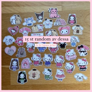 15 st klistermärken 🩷 - Spara 35 kronor genom att köpa 15 random klistermärken till samma pris som 10 st!! 🩷  köp via köp nu eller privat med frimärke (frakt 18 kr) ⭐️🩷 Och 