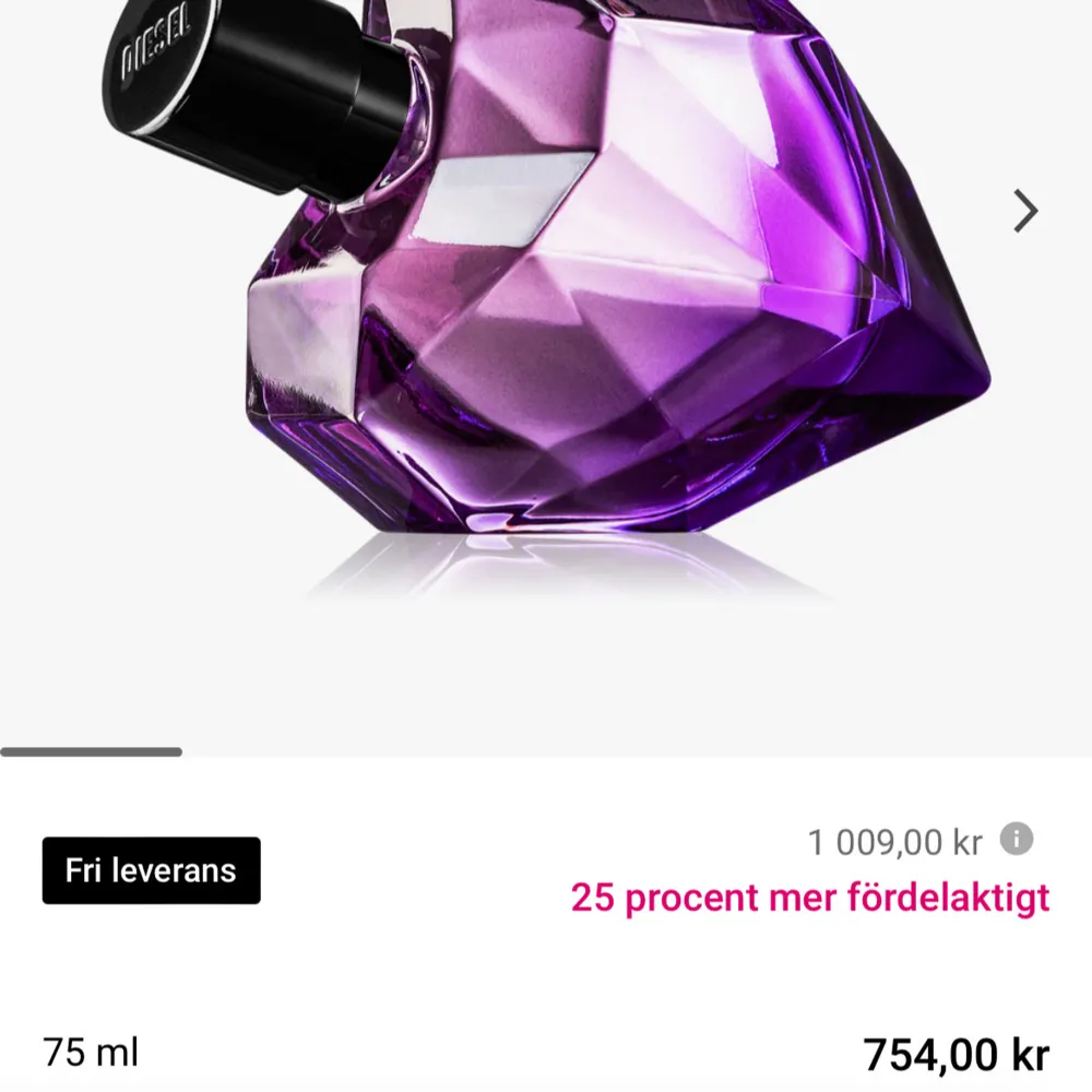 En helt ny 75ml parfym från Diesel💜 Nypris 754:-  . Parfym.