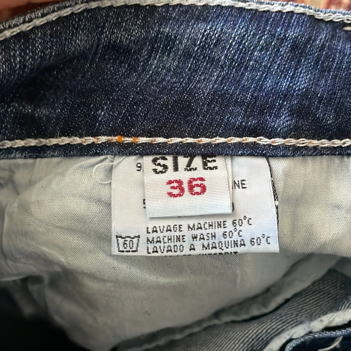 Blå midja jeans (thrifted) - 4