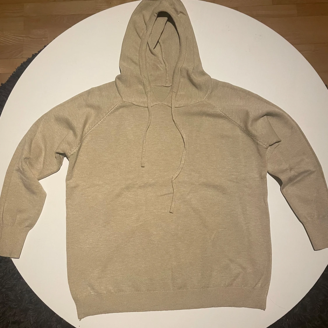 Beige merinoull hoodie