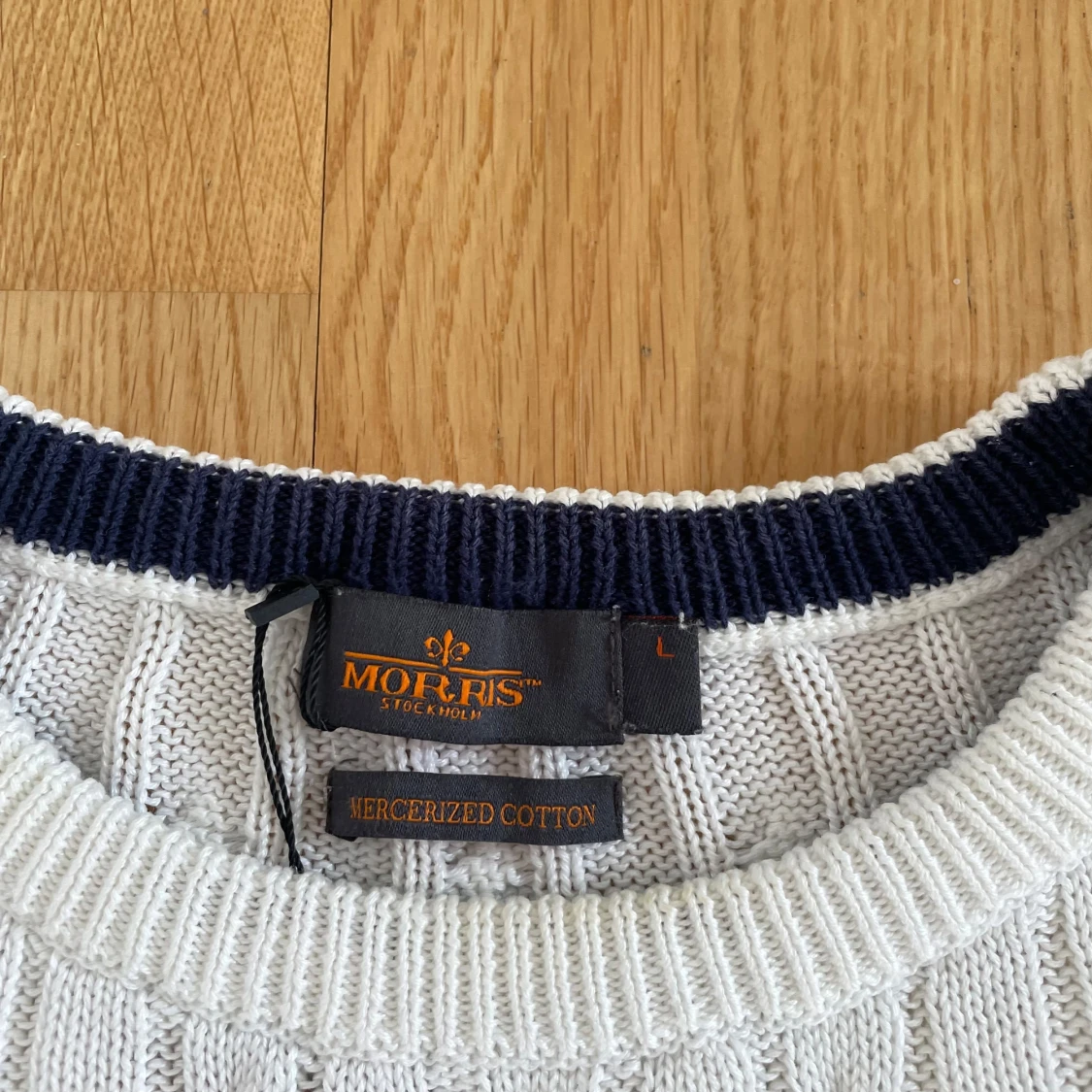 Vit Morris Stickad tröja - 2