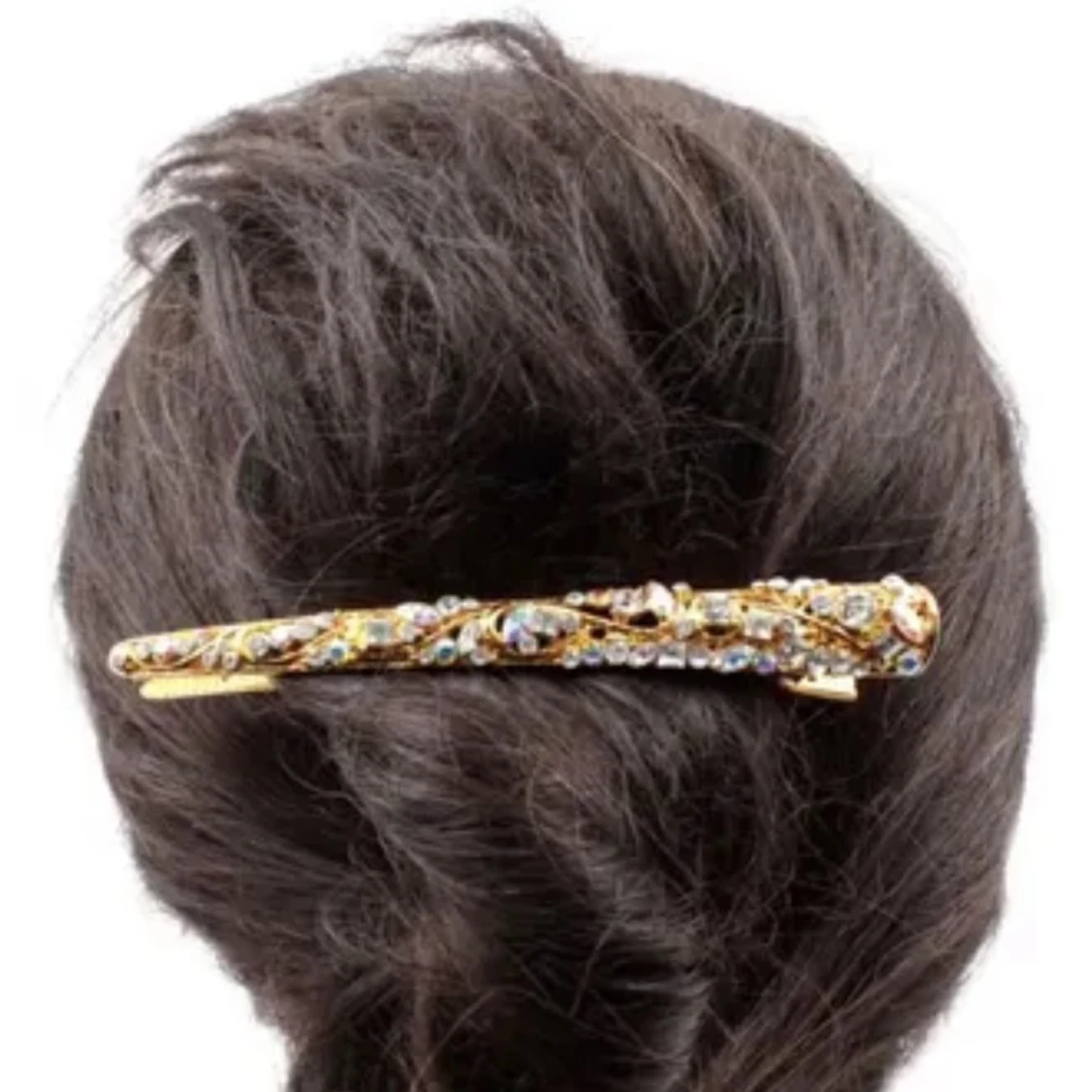 Dekorativ hårklämma med blå stenar - 4