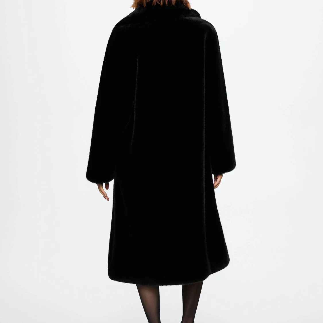 Svart fuskpäls från Mango - 90