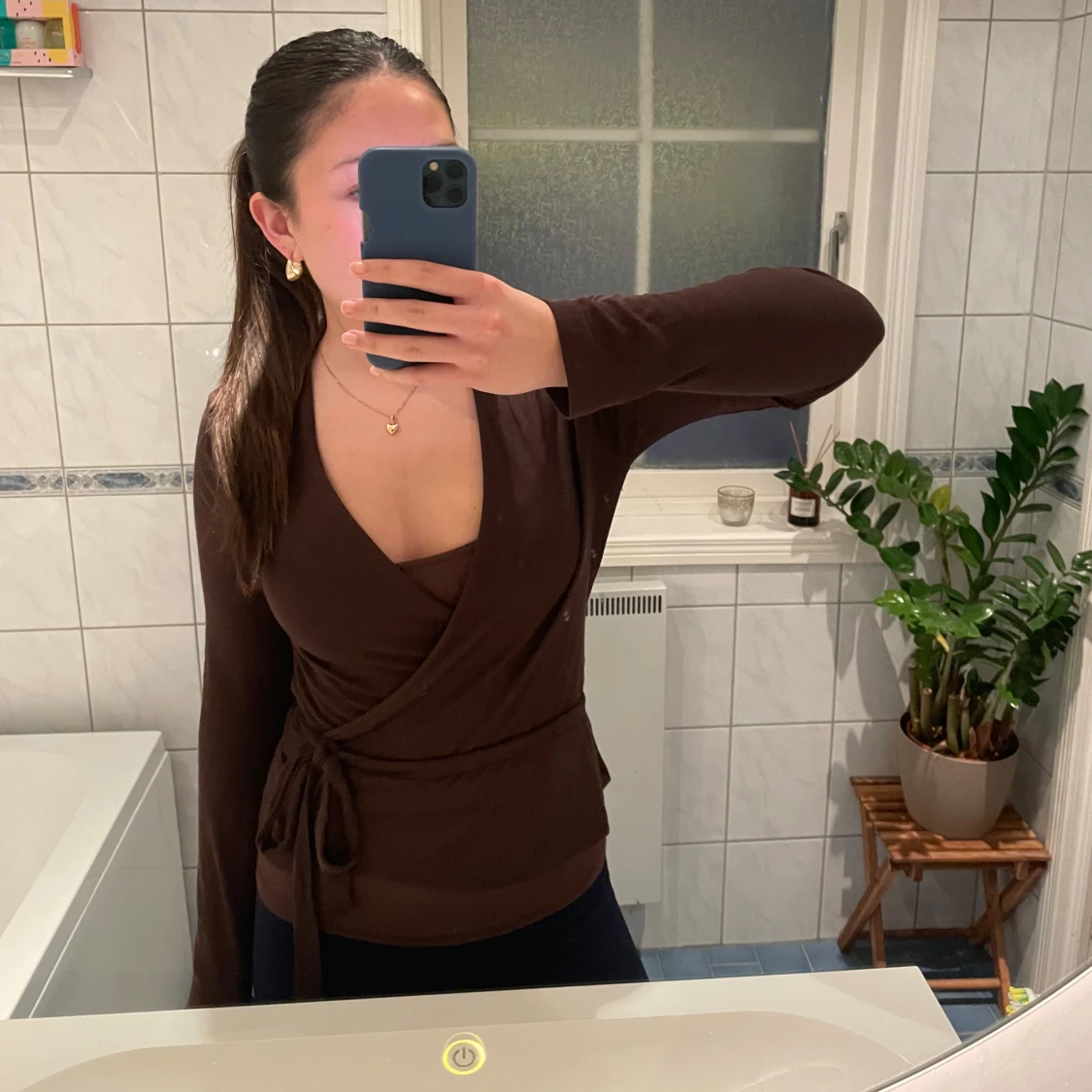 Brun omlottopp - likt exercere - 90