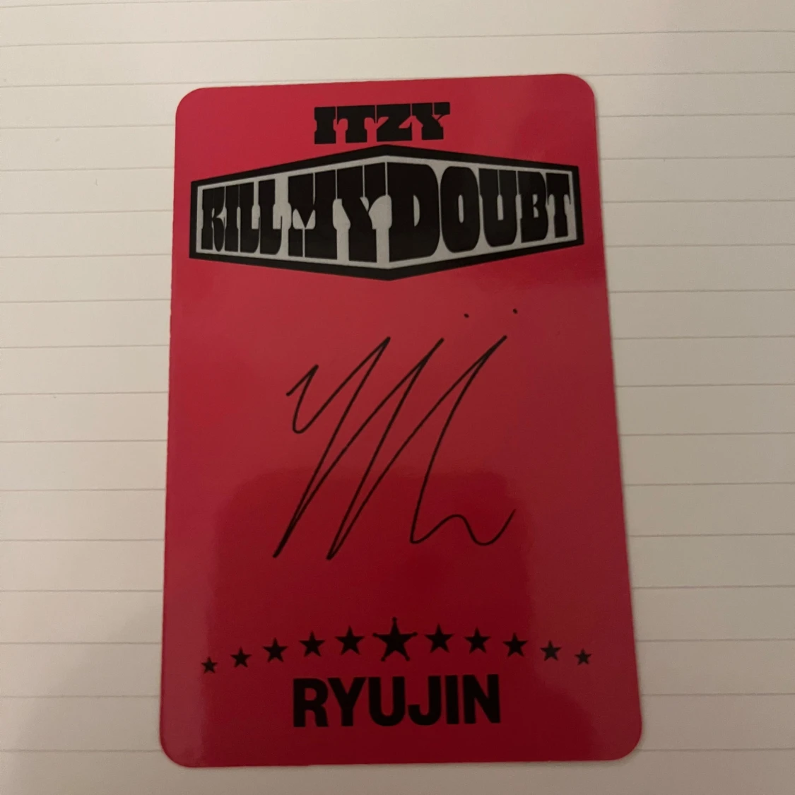 ITZY Kill My Doubt Photocard - Ryujin - 90