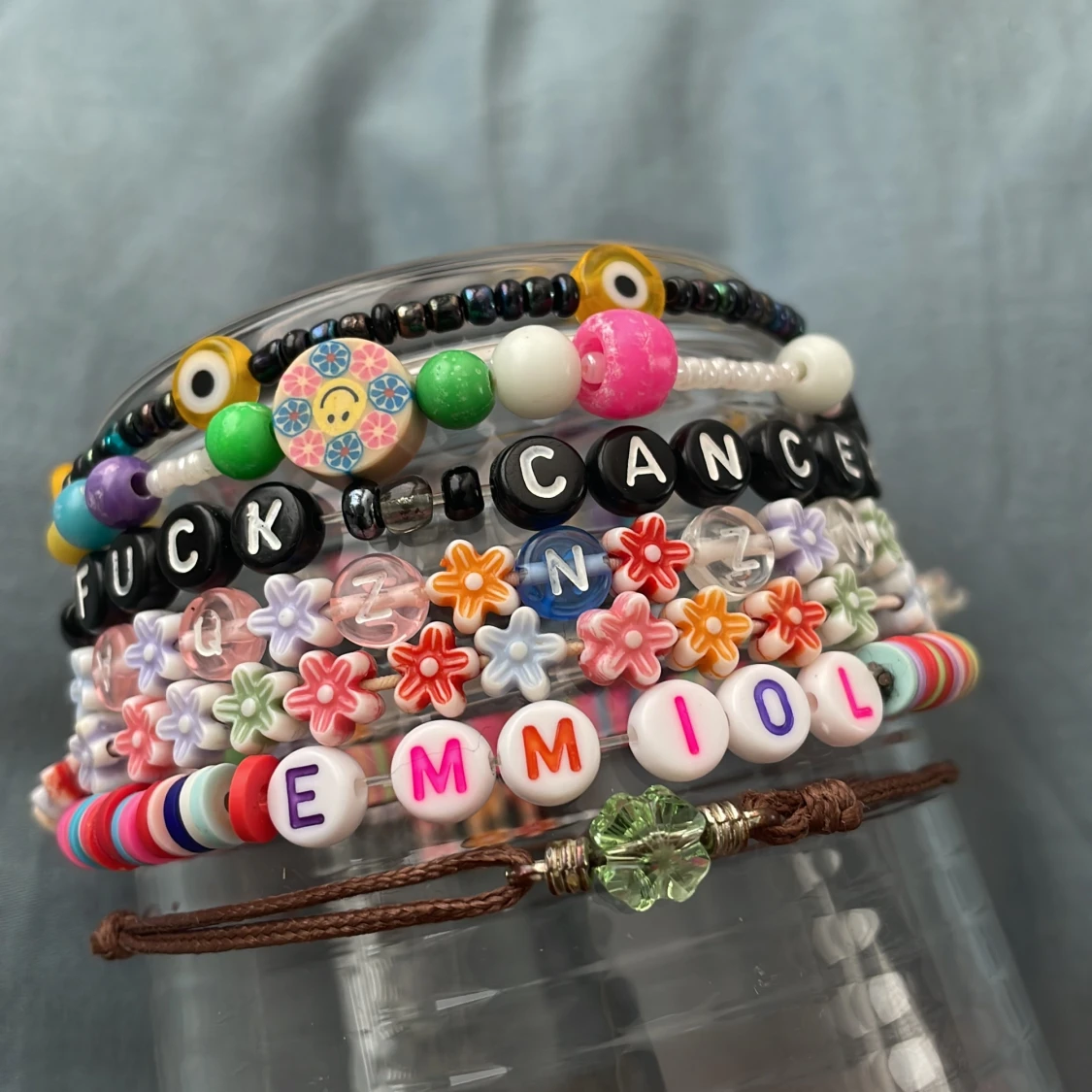 Stackning bracelets🪸🌸🧿