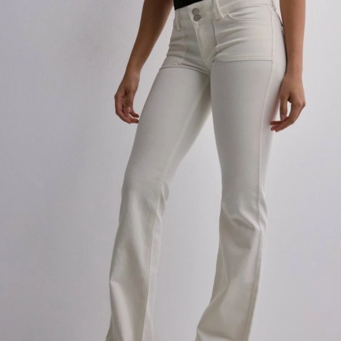 Vita lågmidjade jeans - 91