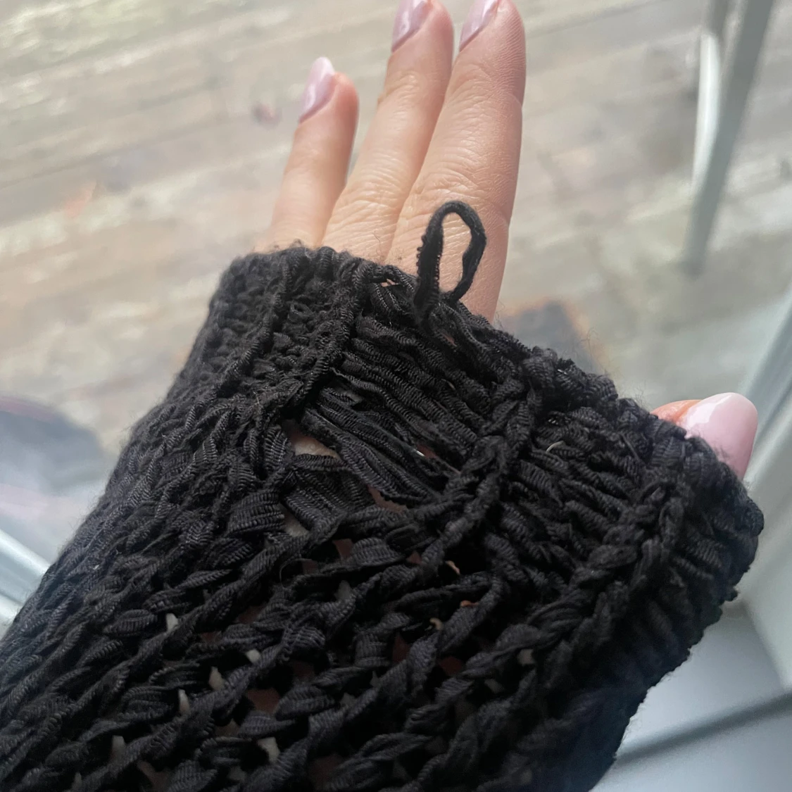 Svart stickad tröja - 2