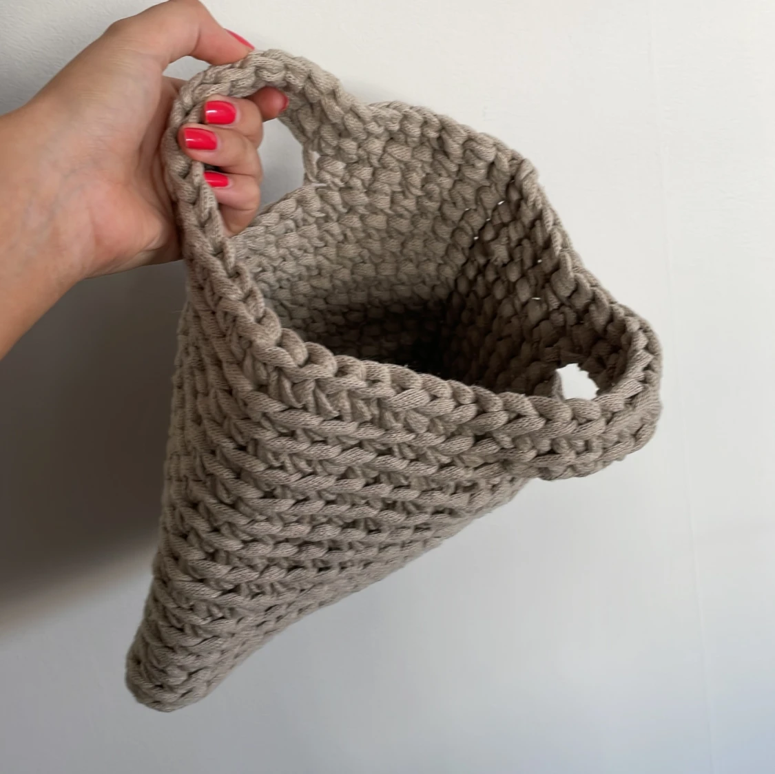 Virkad väska - Beige - 90