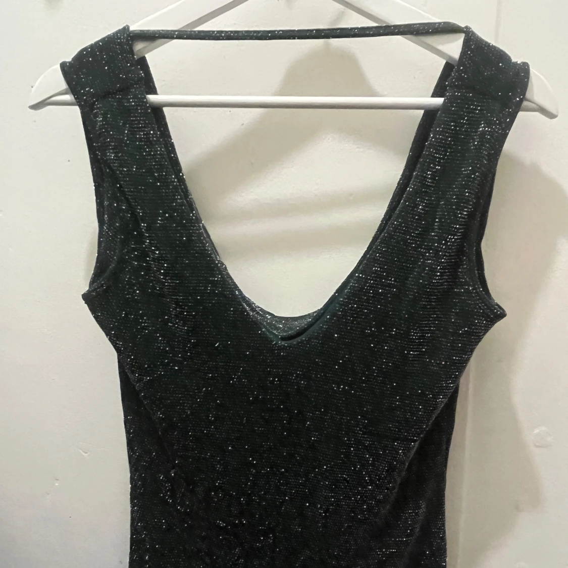 Grön glittrig topp - 90