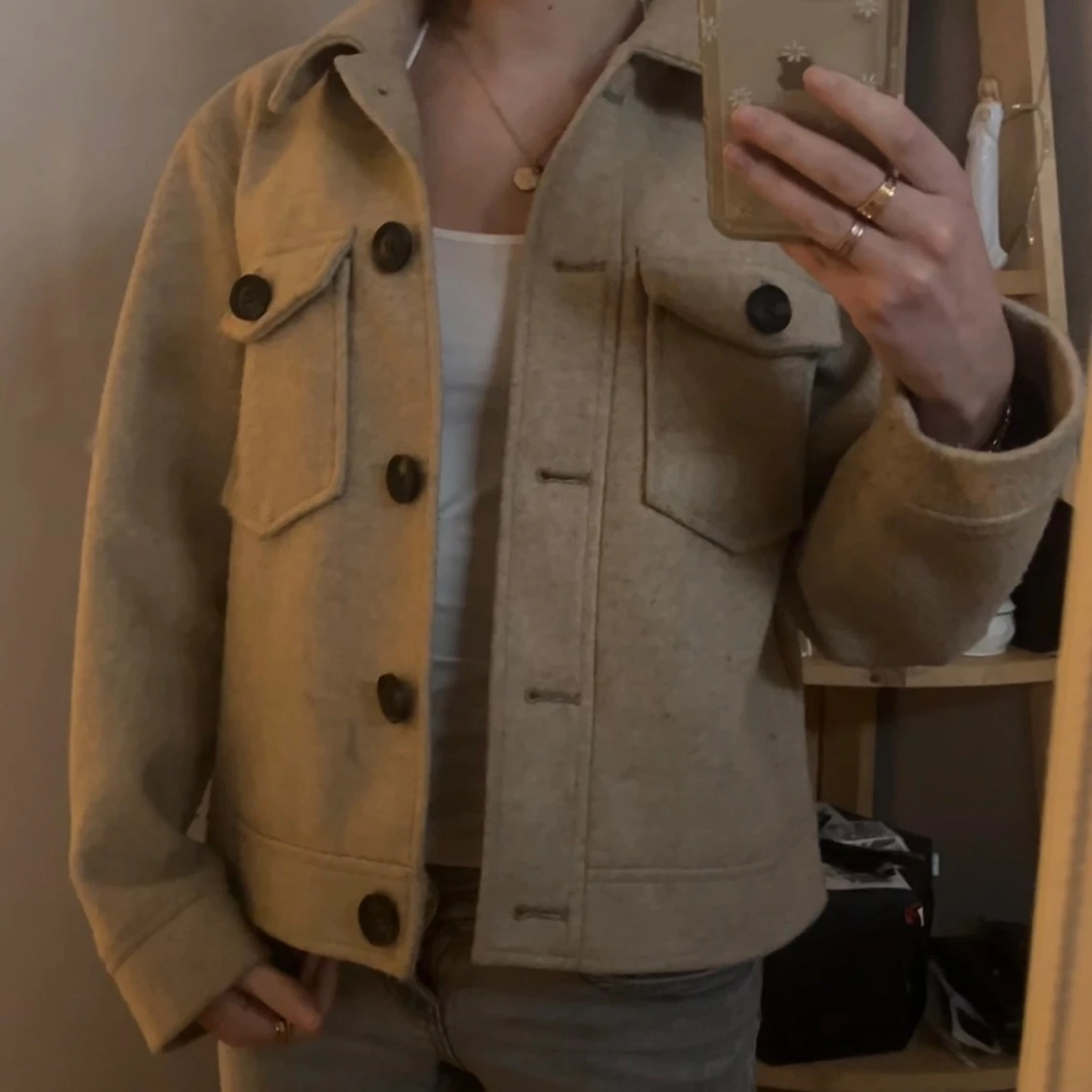 Beige höstkappa🍂🍁