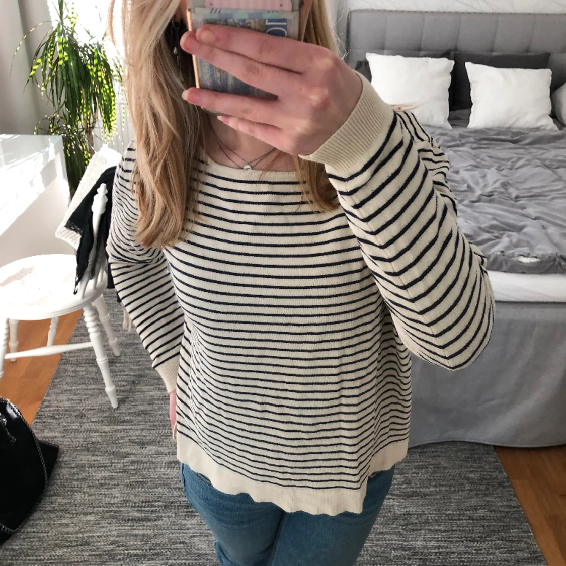 Randig zara tröja  - 90