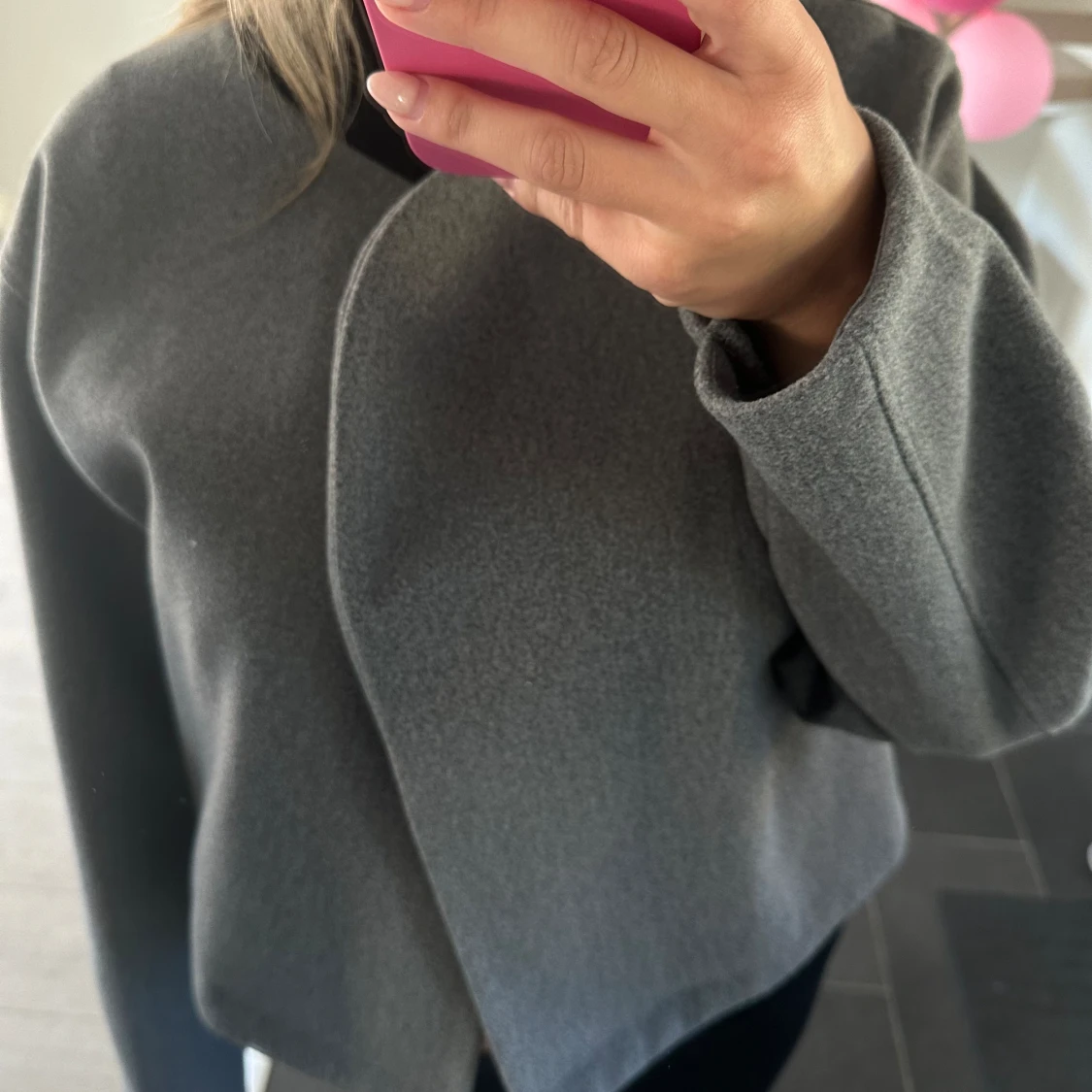 Grå tunn jacka - 90