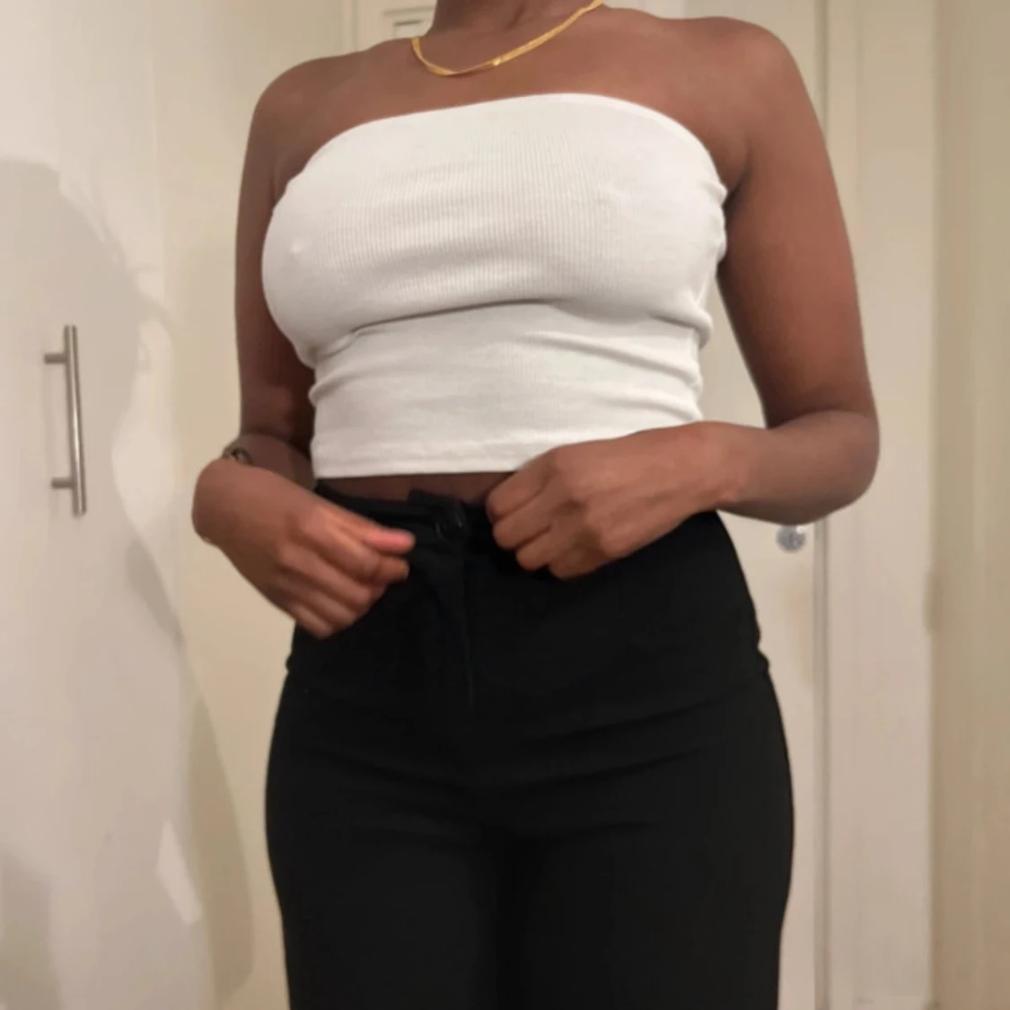 Black, white, and grey top simple to wear to everything under. - 91