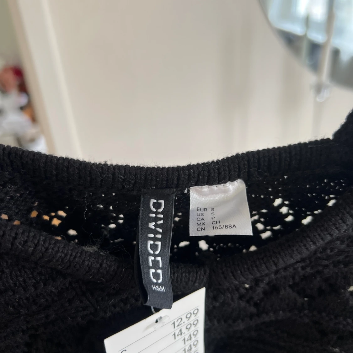 Svart virkad topp - 92