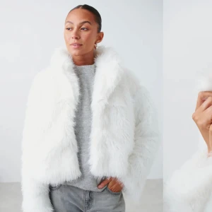 Pälsjacka  - Vit pälsjacka, nästan aldrig använd💕