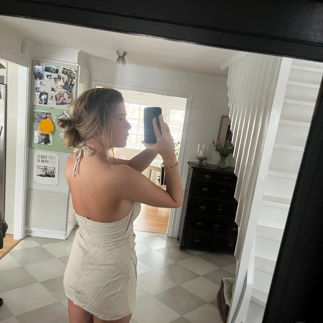 Linne klänning - 91