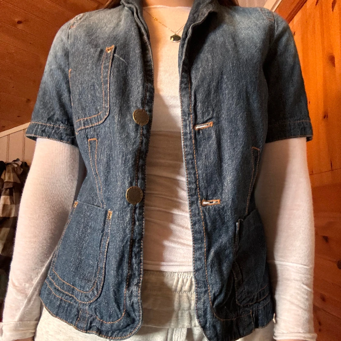 Kortärmad Jeansjacka  - 90