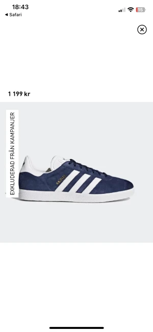 Adidas Gazelle - Säljer mina supersnygga adidas Gazelle. Endast använda en gång. Strl 38 2/3, passar mig super som har 39😍